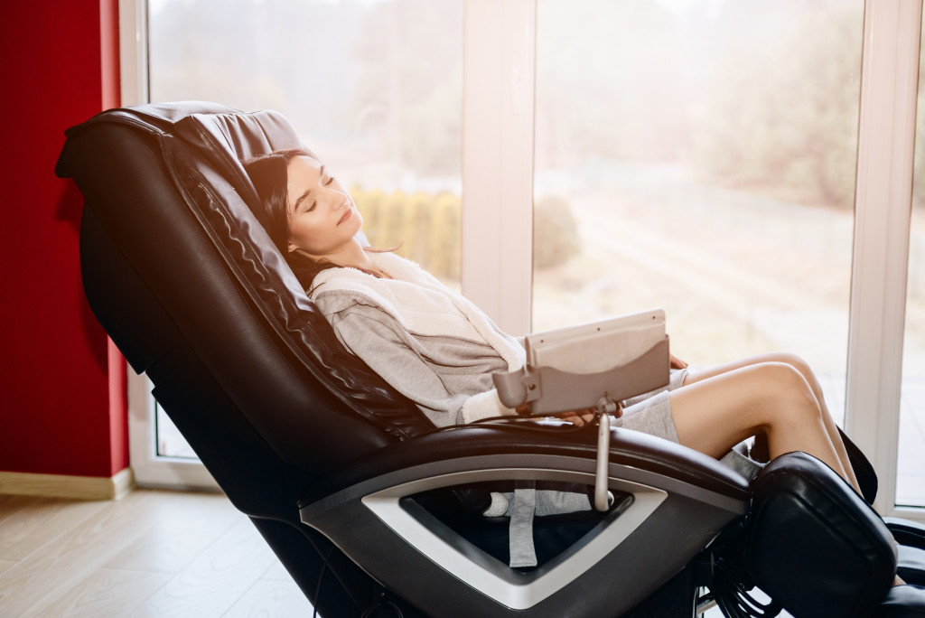 person relaxing
