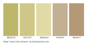 shades of khaki color
